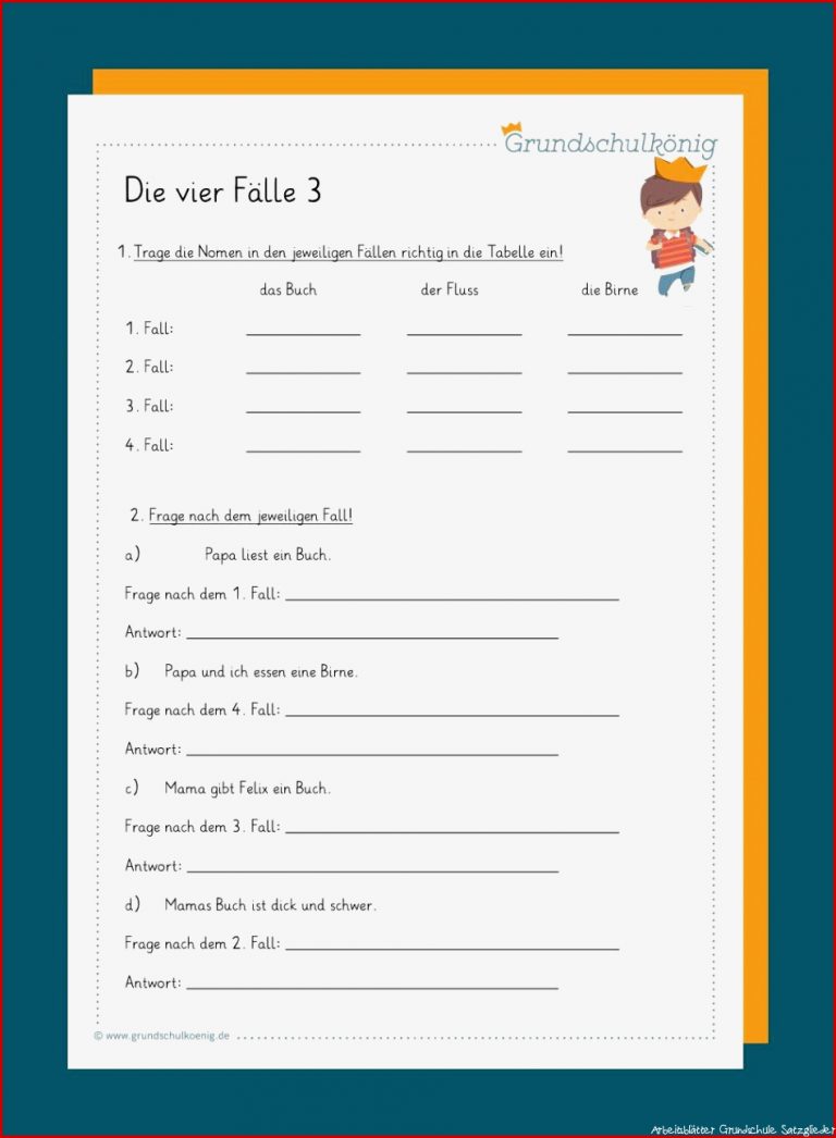 Satzglieder Bestimmen Klasse 4 Arbeitsblätter Worksheets