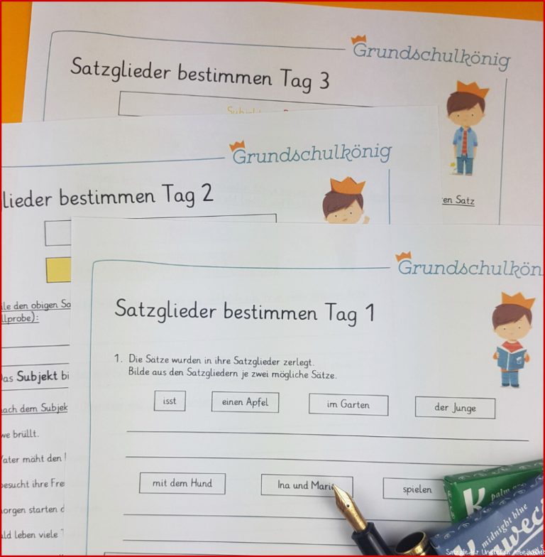 Satzglieder Bestimmen Klasse 4 Arbeitsblätter Worksheets