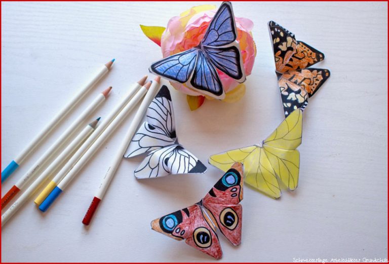 Schmetterlinge Aus Papier Falten Für Kindergarten Und