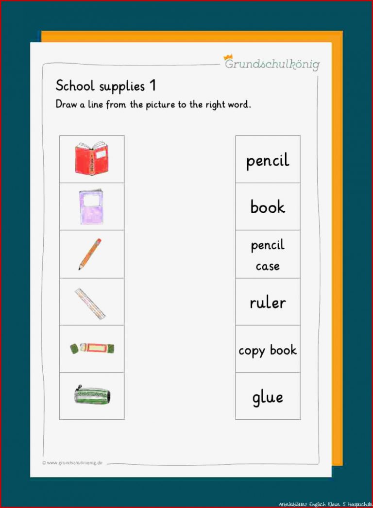 School supplies / Schulsachen