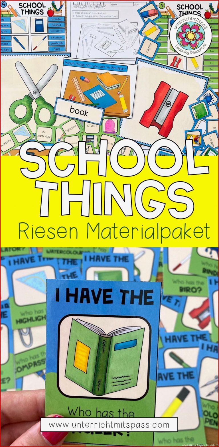 School things Materialpaket – Unterrichtsmaterial im