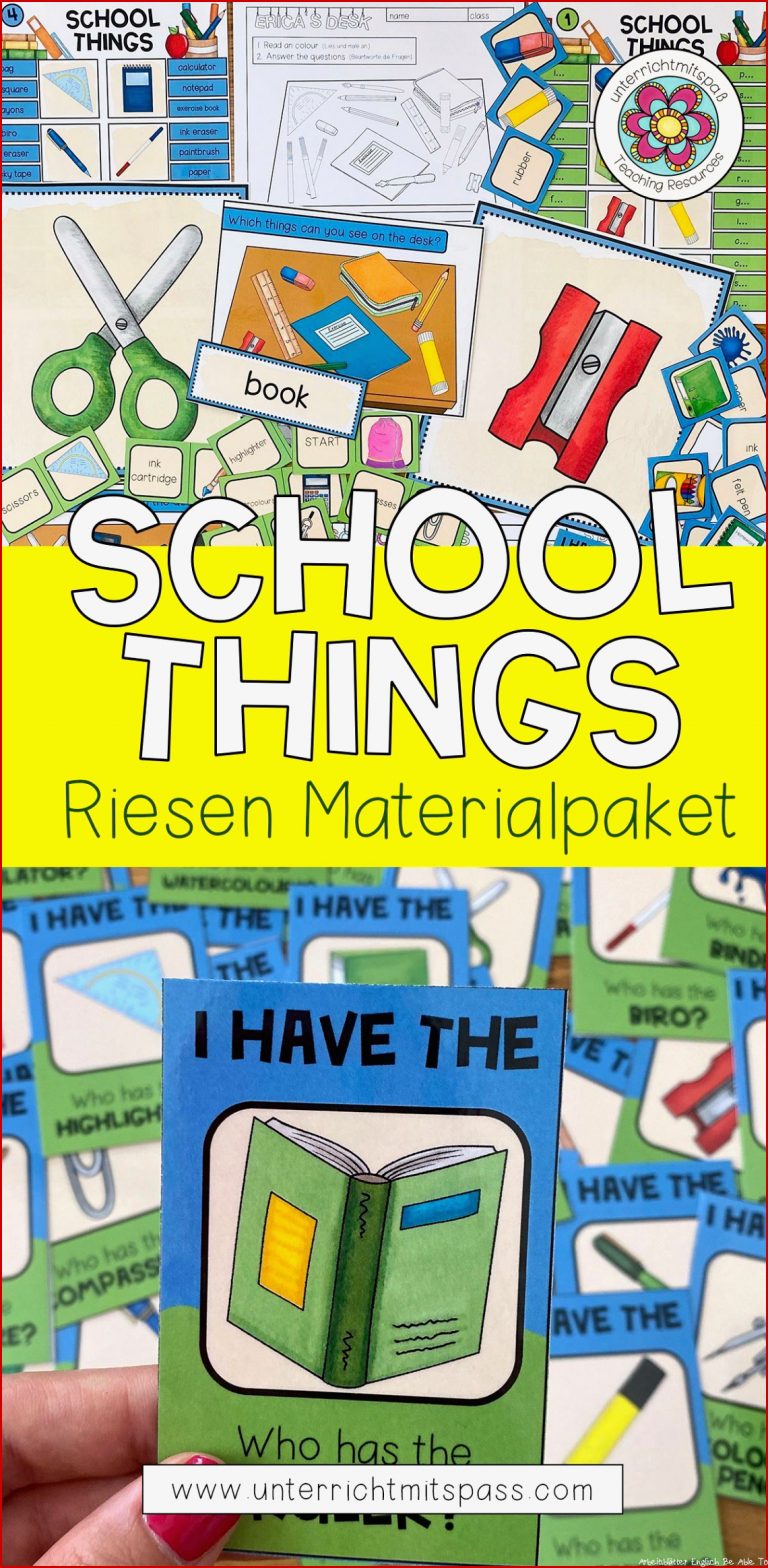 School Things Materialpaket – Unterrichtsmaterial Im