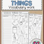 School Things Vocabulary Work 3 Fach Differenziert