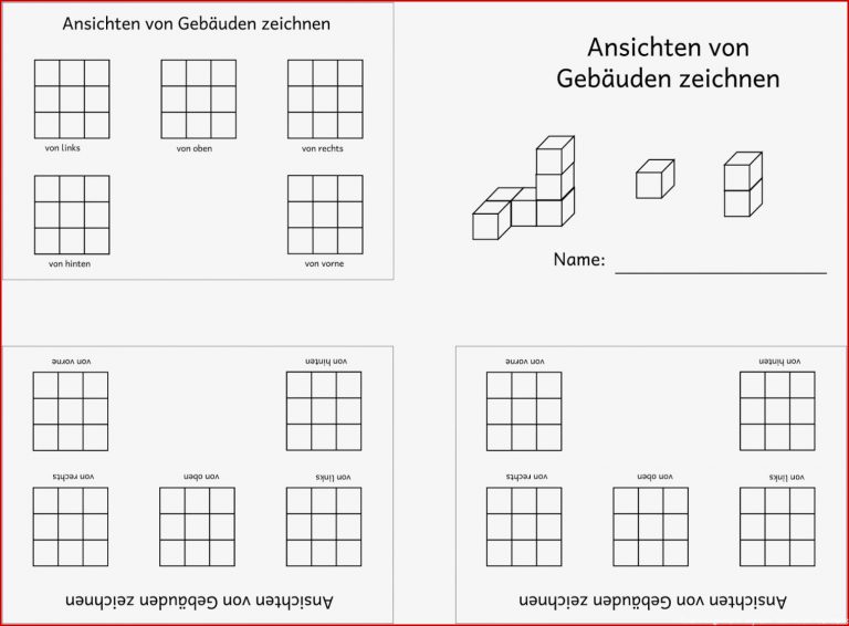 Schrägbilder Arbeitsblatt Ideen Arbeitsblätter