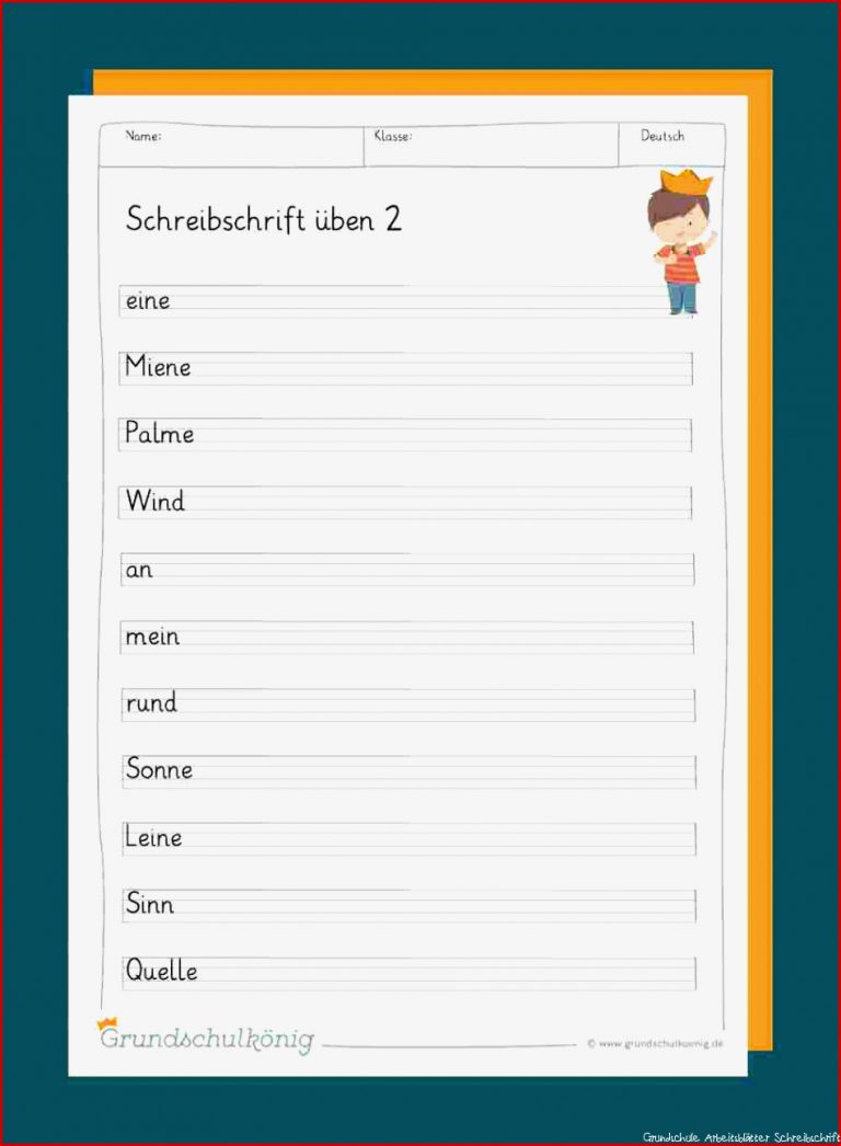 Schreibschrift Linien Klasse 2 Schreibschrift Las