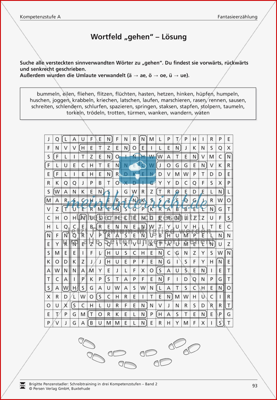 Schreibtraining Fantasieerzählung Kompetenzstufe A