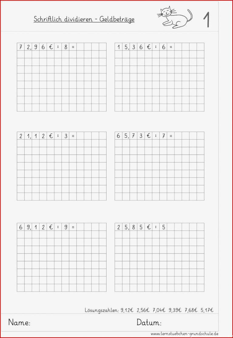 Schriftlich Multiplizieren Mit Komma