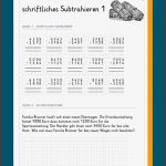 Schriftlich Subtrahieren Arbeitsblätter Kostenlos 4 Klasse