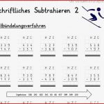 Schriftlich Subtrahieren Arbeitsblätter Kostenlos Worksheets