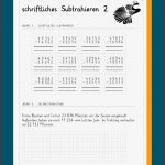 Schriftlich Subtrahieren Arbeitsbl舩ter Kostenlos Mark