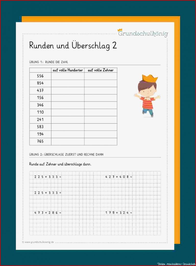 Schriftliche Division Mit überschlag Arbeitsblätter