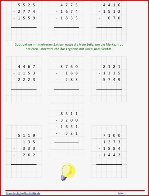 Schriftliche Mathe Übungen Klasse 3 Mathematik