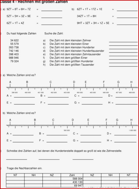 Arbeitsblätter Mathe Klasse 4 Schriftliche Multiplikation: 6 Vision Sie