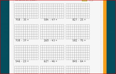 Schriftliche Multiplikation Arbeitsblätter 4 Klasse