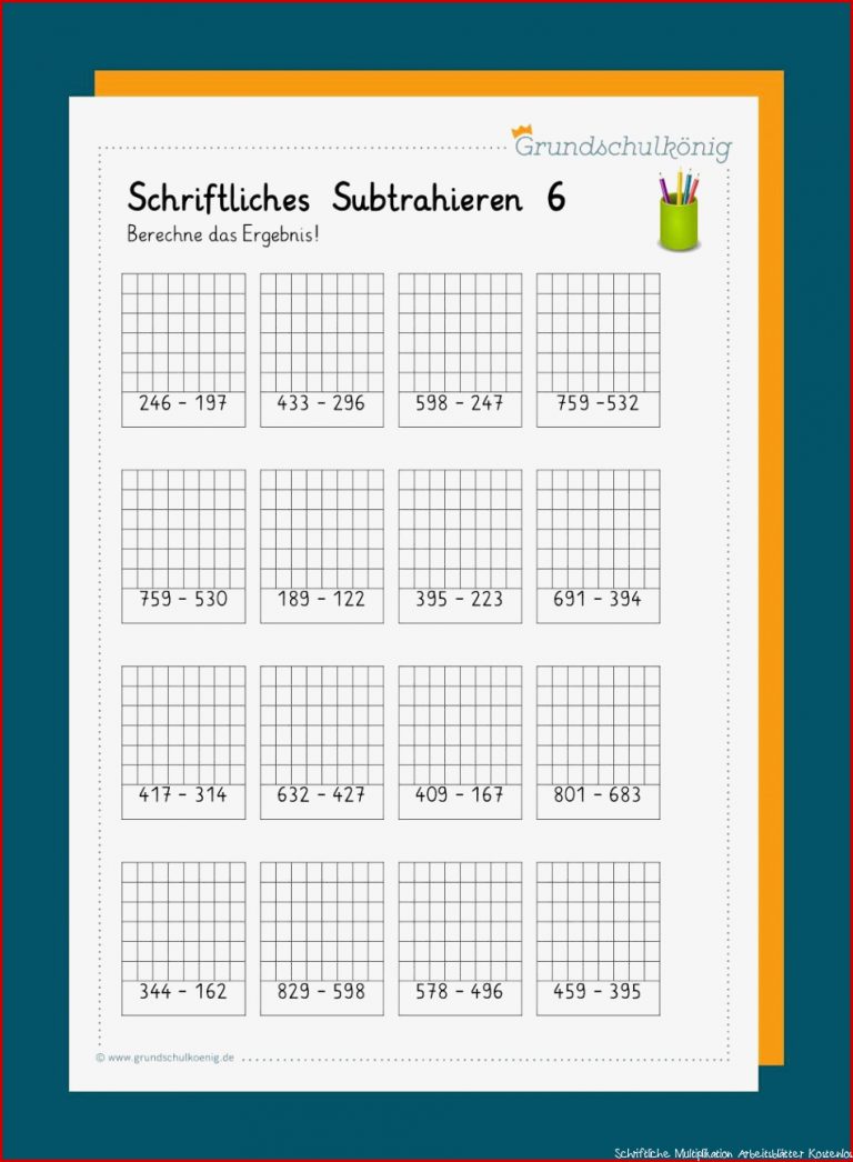 Schriftliche Multiplikation Arbeitsblätter 5 Klasse Pdf