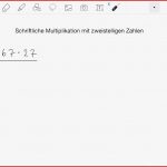 Schriftliche Multiplikation Mit Zweistelligen Zahlen