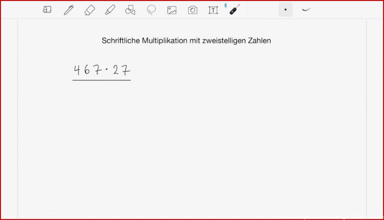 Schriftliche Multiplikation mit zweistelligen Zahlen