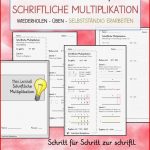 Schriftliche Multiplikation Selbstständig Erarbeiten Und