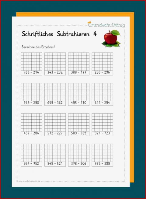 Schriftliche Subtraktion