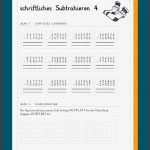 Schriftliche Subtraktion 4 Klasse Arbeitsblätter Worksheets