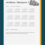 Schriftliche Subtraktion 4 Klasse Arbeitsblätter Worksheets