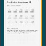 Schriftliche Subtraktion