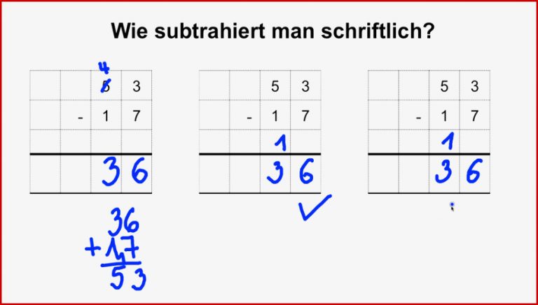 Schriftliche Subtraktion Arbeitsblätter Klasse 3 Mathefritz