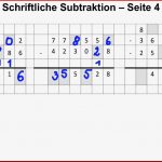 Schriftliche Subtraktion Ergänzungsverfahren