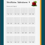 Schriftliche Subtraktion Mathe Arbeitsblätter Klasse 4 Zum