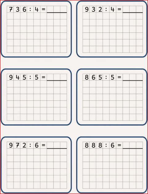 Schriftliches Divi Ren Klasse 4 Arbeitsblätter Worksheets