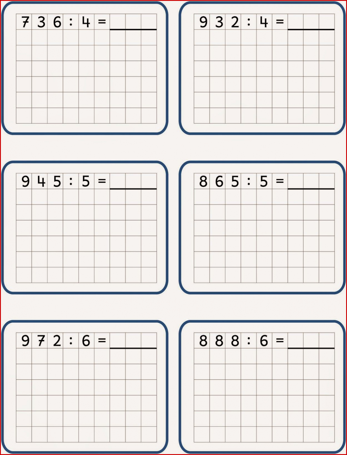 Schriftliches Divi Ren Klasse 4 Arbeitsblätter Worksheets