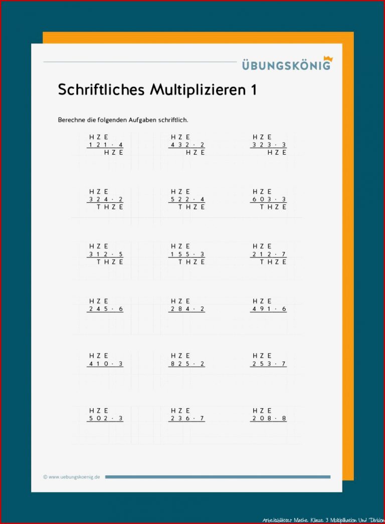 Schriftliches Multiplizieren