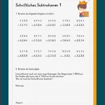 Schriftliches Subtrahieren