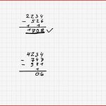 Schriftliches Subtrahieren
