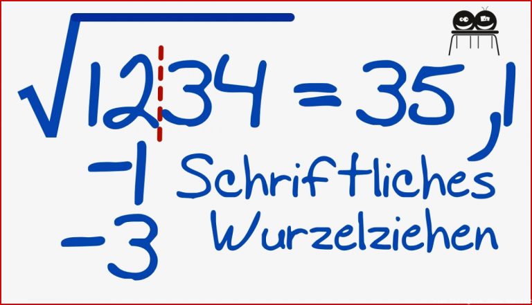 Schriftliches Wurzelziehen OHNE Quadratzahlen