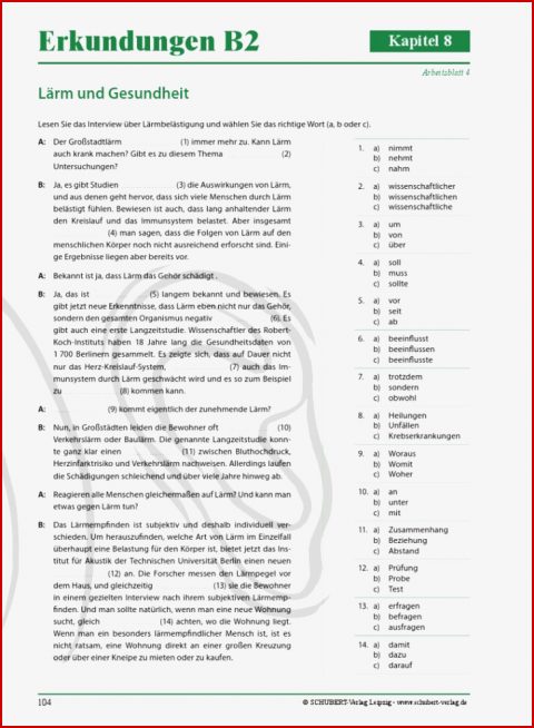 Schubert Verlag Arbeitsblätter A2 Mark Clifford Schule