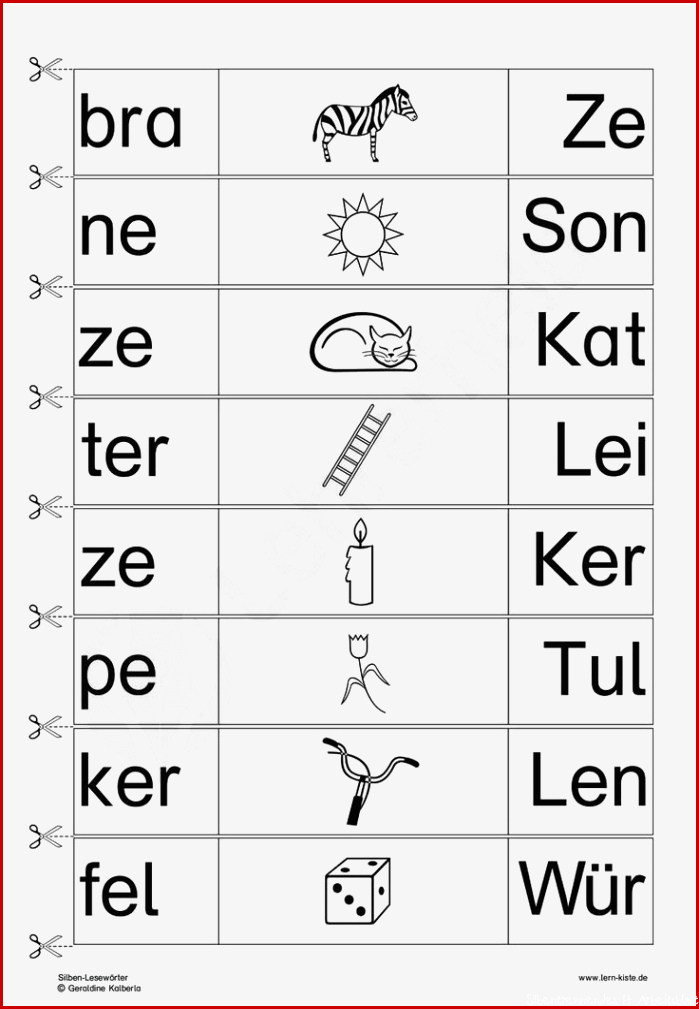 Schule Deutsch Silben Lesewörter Vorschule Deutsch lesen