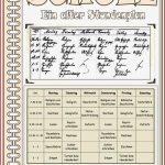 Schule Früher 5 Ein Alter Stundenplan Arbeitsblatt