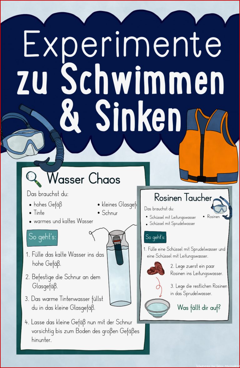 Schwimmen Und Sinken Klasse 2 Arbeitsblätter Worksheets