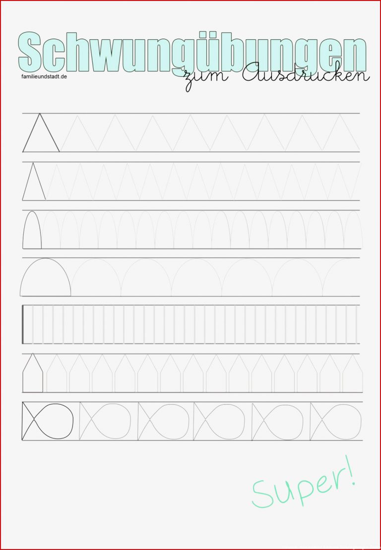 Schwungübungen Für Kinder Zum Ausdrucken – Familinchen