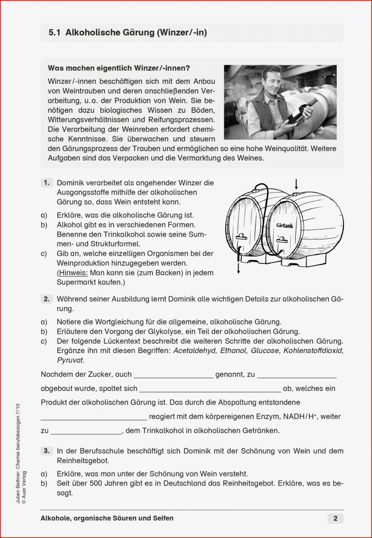 Sekundarstufe I Unterrichtsmaterial Chemie Alltag und Beruf