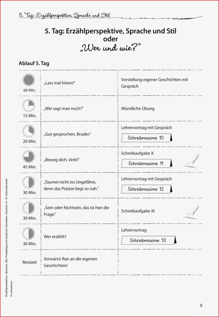 Sekundarstufe I Unterrichtsmaterial Deutsch Schreiben