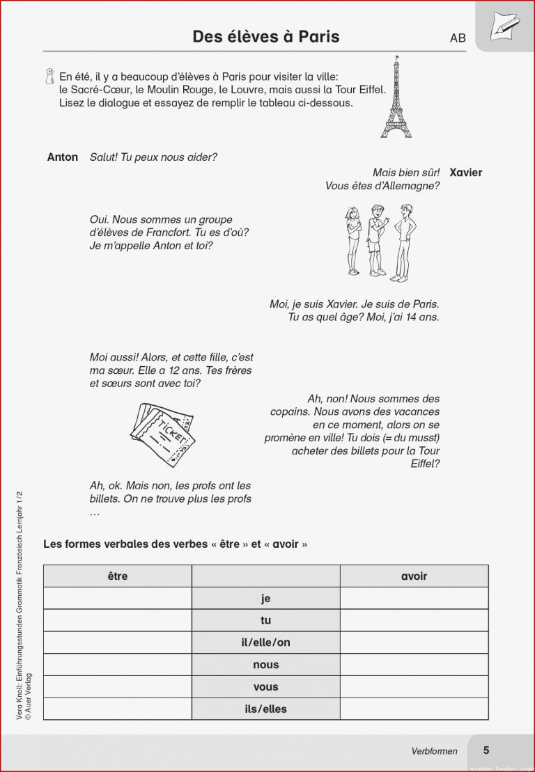 Sekundarstufe I Unterrichtsmaterial Französisch Grammatik