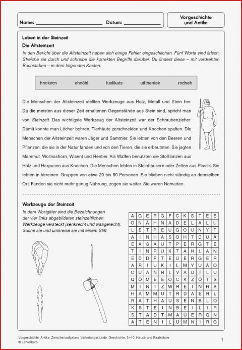 Sekundarstufe I Unterrichtsmaterial Geschichte Ur Und