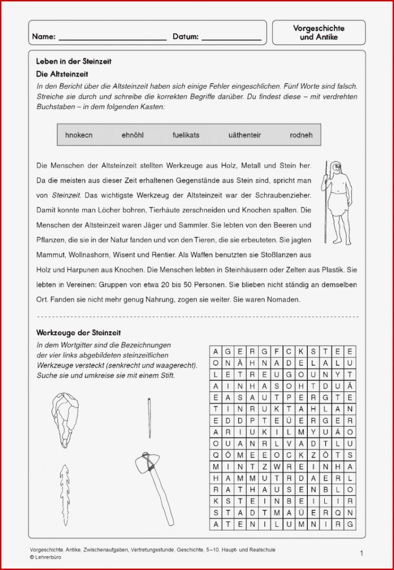 Sekundarstufe I Unterrichtsmaterial Geschichte Ur und