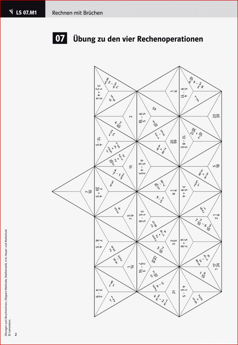 Sekundarstufe I Unterrichtsmaterial Mathematik Bruchrechnen