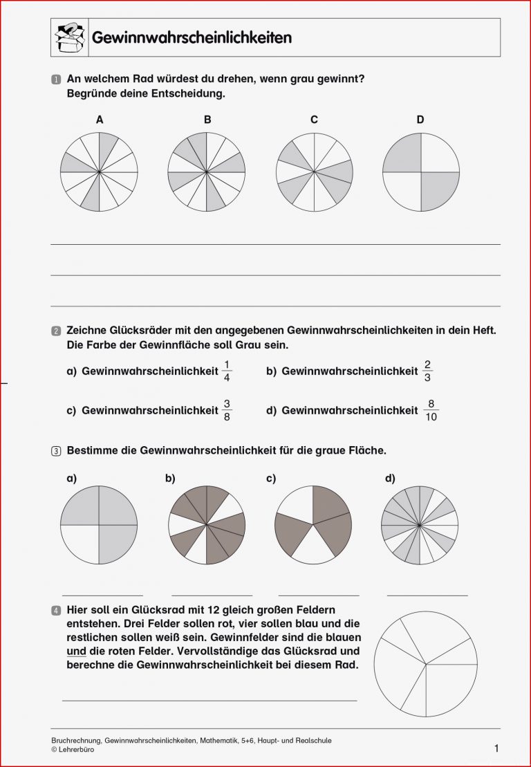 Sekundarstufe I Unterrichtsmaterial Mathematik Bruchrechnen