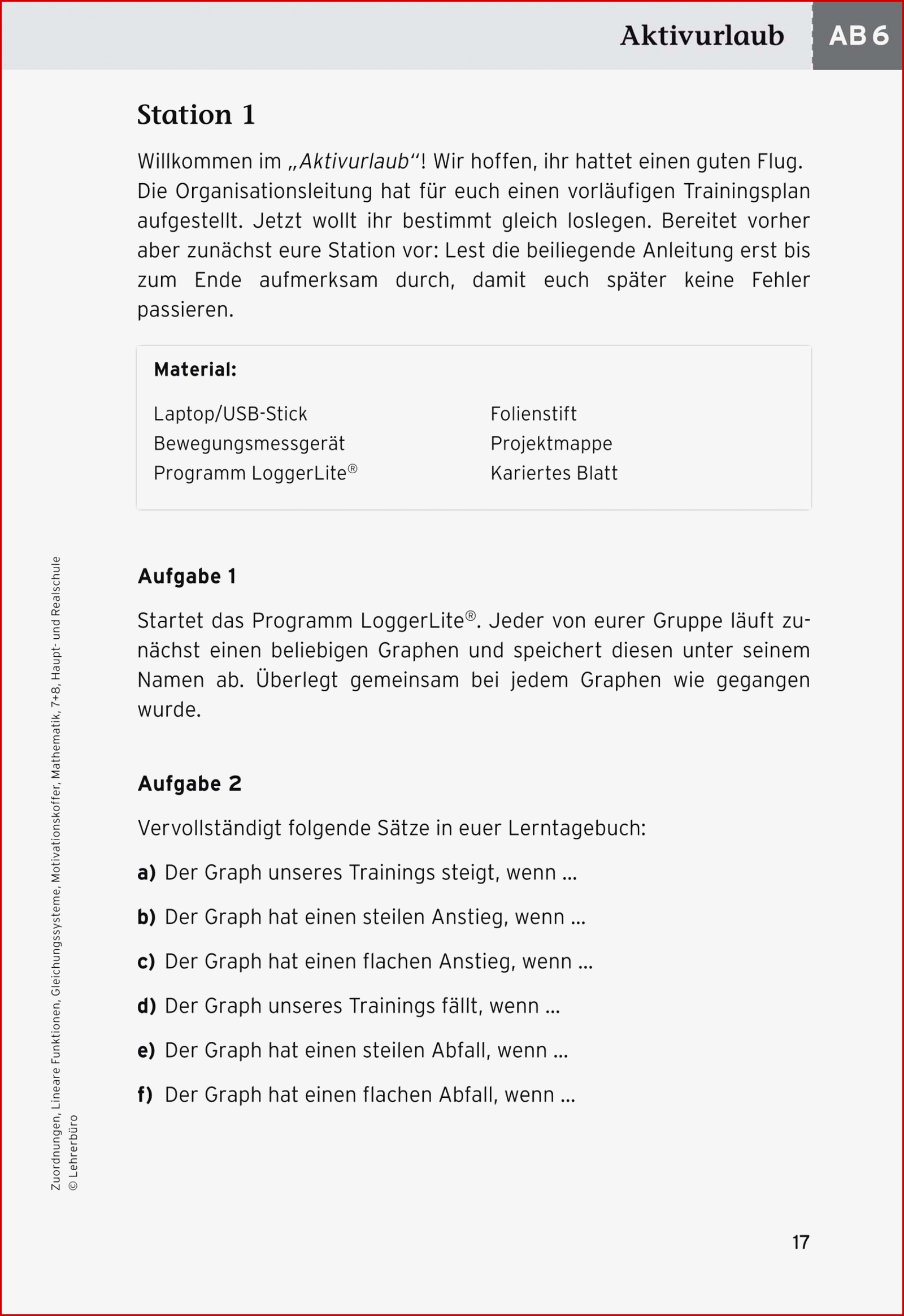 Sekundarstufe I Unterrichtsmaterial Mathematik Funktionen