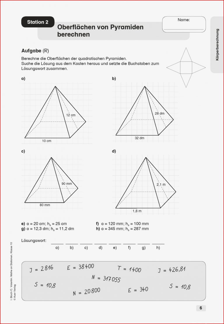 Sekundarstufe I Unterrichtsmaterial Mathematik Geometrie