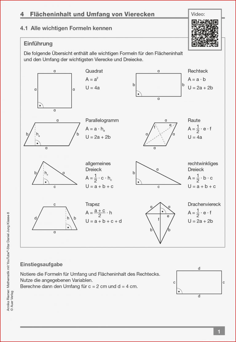 Sekundarstufe I Unterrichtsmaterial Mathematik Geometrie